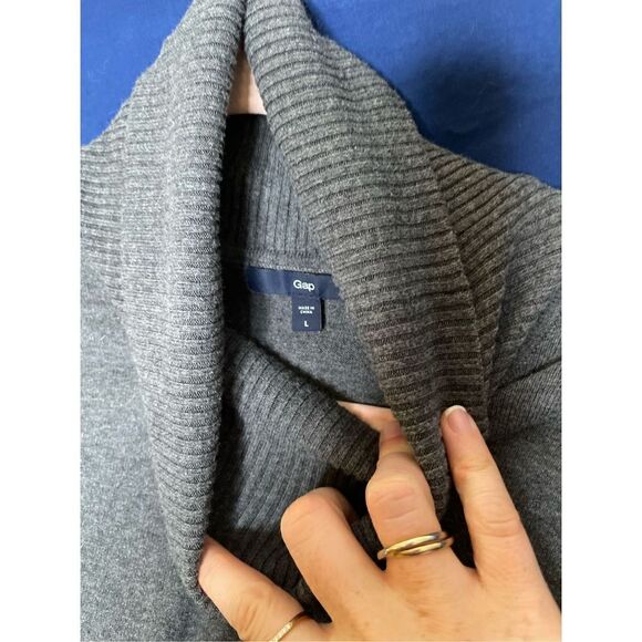 Gap Grey Cotton Turtleneck L - Picture 4 of 7